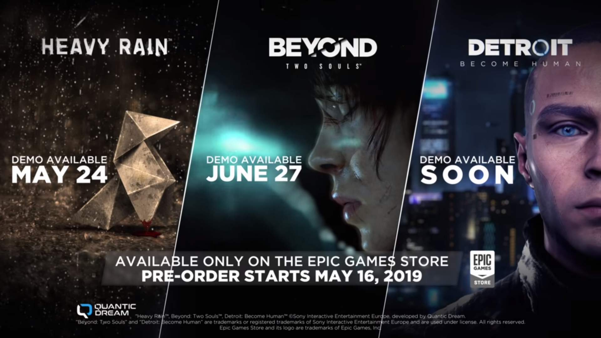 Quantic Dream anuncia data de lançamento para os seus jogos no PC